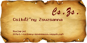 Csikány Zsuzsanna névjegykártya